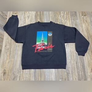 VINTAGE 1980s  University of Paris Sorbonne Crewneck Sweatshirt // Size L